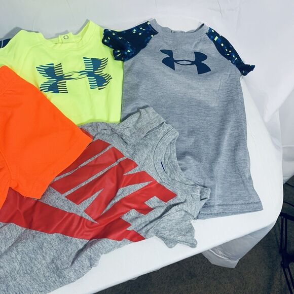 Lot Of 5 Baby One Piece Under Armour And Nike And Shorts 3-6 Months - Picture 3 of 16